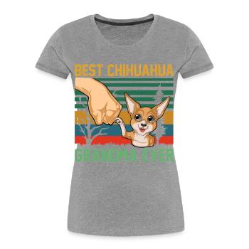 Chihuahua - Women's Premium Organic T-Shirt - heather grey - Front - Mia (176cm)