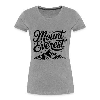 Mount Everest - Souvenir-Design - Frauen Premium Bio T-Shirt - Grau meliert - Vorne - Mia (176cm)