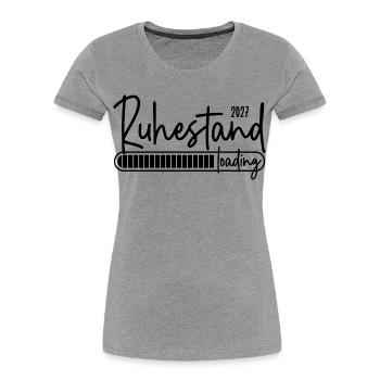 Ruhestand 2027 loading - Frauen Premium Bio T-Shirt - Grau meliert - Vorne - Mia (176cm)