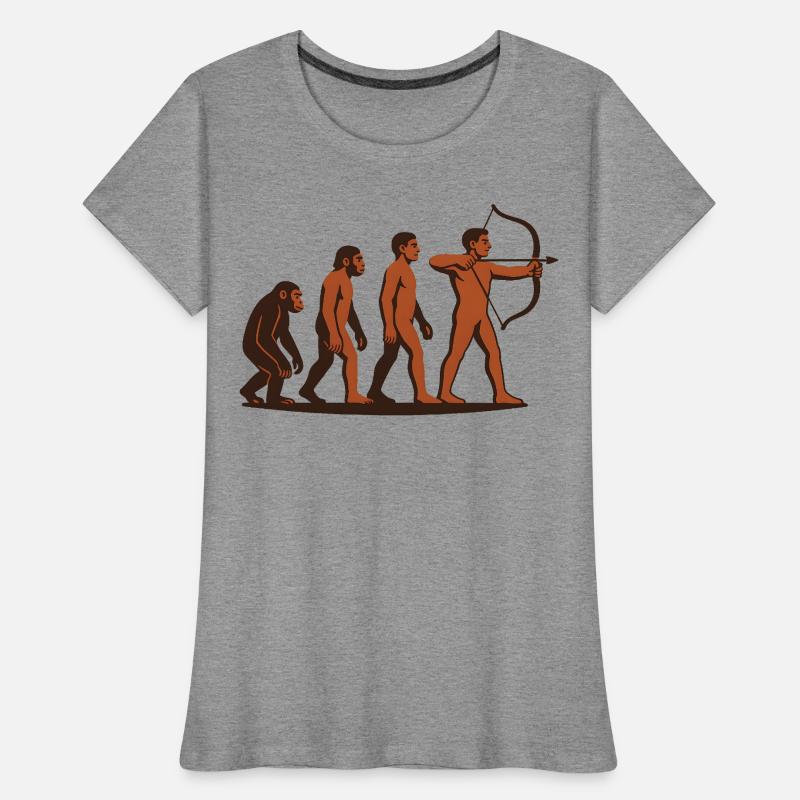 Evolution Bogenschießen Bogen Ziel Bogenschütze Frauen Premium Bio T-Shirt