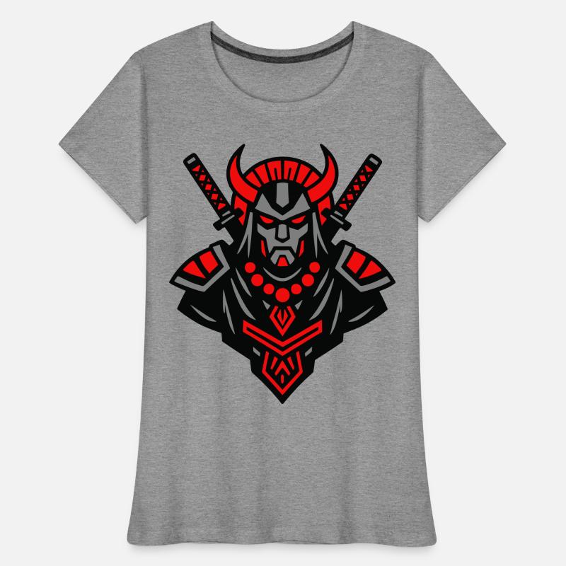 Samurai Devil Warrior Frauen Premium Bio T-Shirt