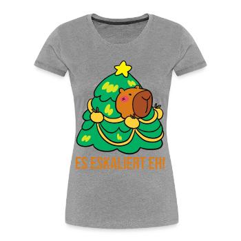 It's escalating anyway! - Women's Premium Organic T-Shirt - heather grey - Front - Mia (176cm)
