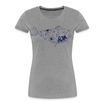 Swim Your Own Way - Women's Premium Organic T-Shirt - heather grey - Front - Mia (176cm)
