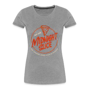 Midnight Slice - Women's Premium Organic T-Shirt - heather grey - Front - Mia (176cm)