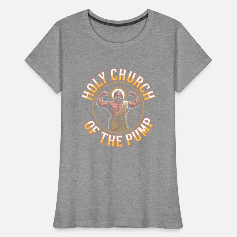 Hallowed be thy Gains - Funny Jesus Gym Meme Women's Premium Organic T-Shirt
