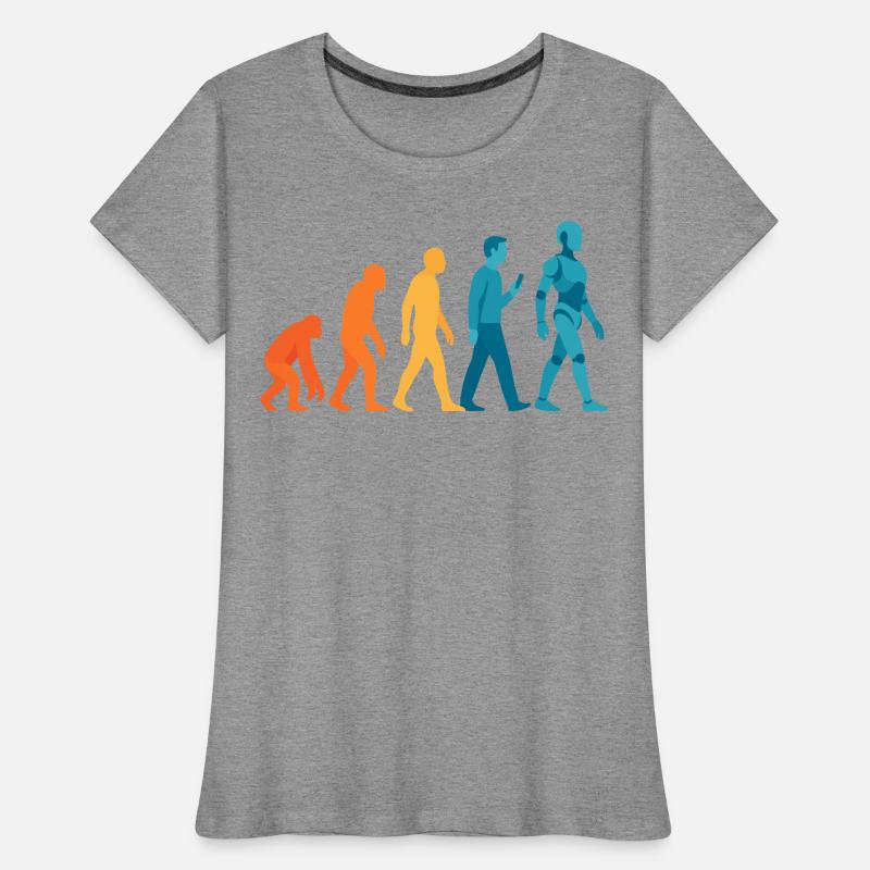 Évolution vers le contour du robot T-shirt bio Premium Femme