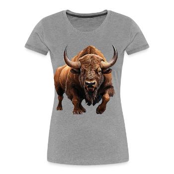 Aurochs - Women's Premium Organic T-Shirt - heather grey - Front - Mia (176cm)