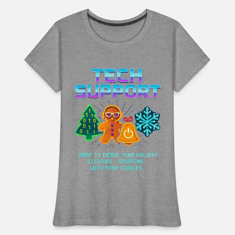 Funny Technical Support Debug Christmas Women's Premium Organic T-Shirt