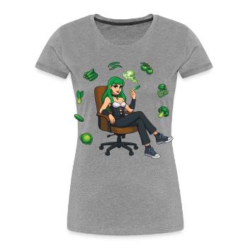 BE GREEN #1 - nice people - Women's Premium Organic T-Shirt - heather grey - Front - Mia (176cm)