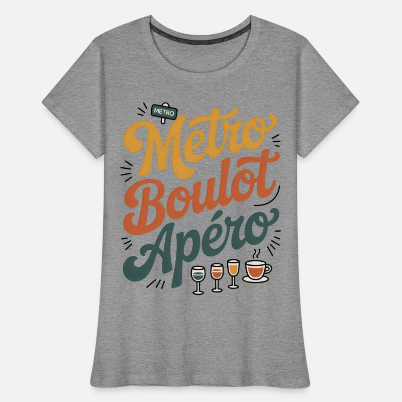 Metro Work Aperitif Humor Routine Work Evening Women's Premium Organic T-Shirt