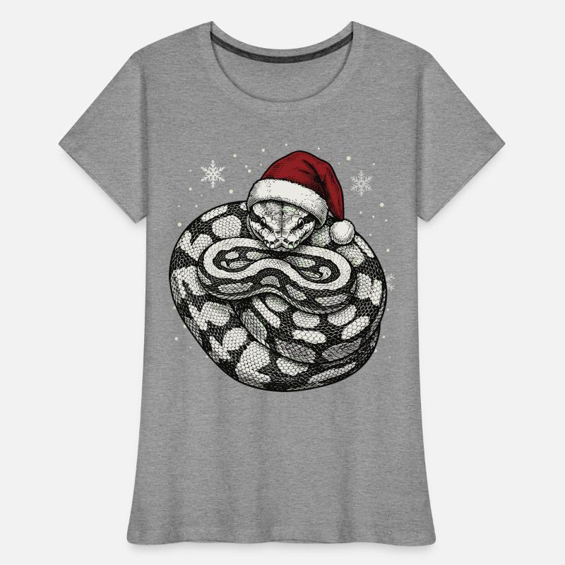 Serpent roi python roi de Noël Python boule T-shirt bio Premium Femme