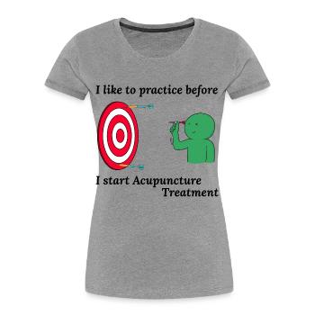 Licensed TCM Practitioner Expert Skilled - Women's Premium Organic T-Shirt - heather grey - Front - Mia (176cm)