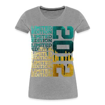 LIMITED EDITION 2012 14 YEARS 14TH BIRTHDAY - Women's Premium Organic T-Shirt - heather grey - Front - Mia (176cm)