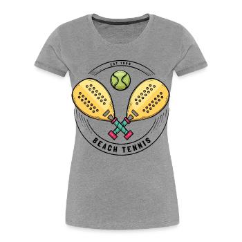 I can't I have padel - Women's Premium Organic T-Shirt - heather grey - Front - Mia (176cm)