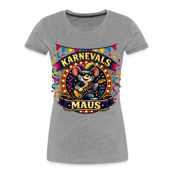 Carnival Mouse Skirt Cologne Alaaf Gift - Women's Premium Organic T-Shirt - heather grey - Front - Mia (176cm)