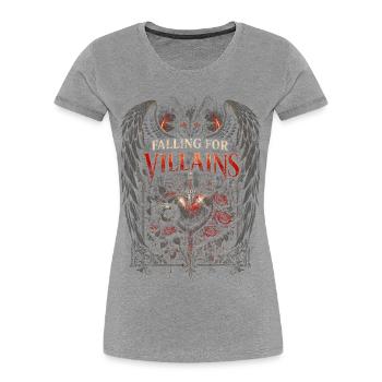 Dark Romance Booktok In Love With The Villain - Women's Premium Organic T-Shirt - heather grey - Front - Mia (176cm)