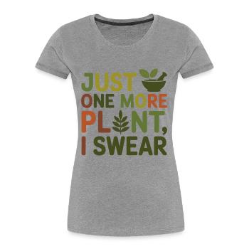 Herboriste, juste un professionnel de plus des plantes - T-shirt bio Premium Femme - gris chiné - Devant - Mia (176cm)