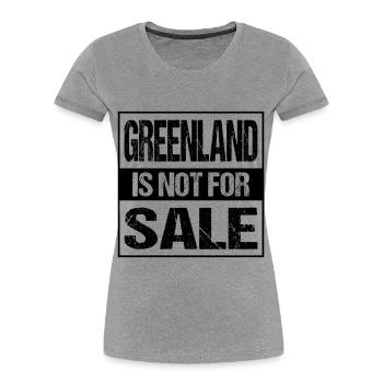 Greenland Is Not For Sale - Frauen Premium Bio T-Shirt - Grau meliert - Vorne - Mia (176cm)