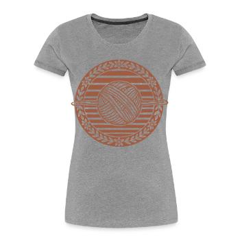 Funny Crochet Lover Crochet Hook Yarn Lovers - Women's Premium Organic T-Shirt - heather grey - Front - Mia (176cm)