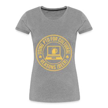 St Patricks Day - Frauen Premium Bio T-Shirt - Grau meliert - Vorne - Mia (176cm)