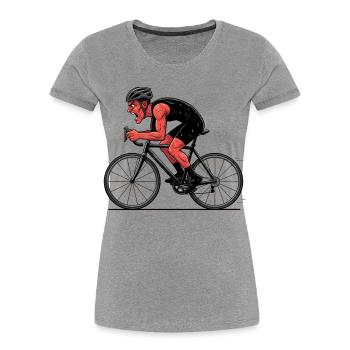 Bicycle Road Bike Cyclist Bike Sport Mountain Bike - Women's Premium Organic T-Shirt - heather grey - Front - Mia (176cm)