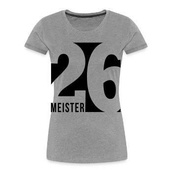Champion 2026 Championship - Women's Premium Organic T-Shirt - heather grey - Front - Mia (176cm)