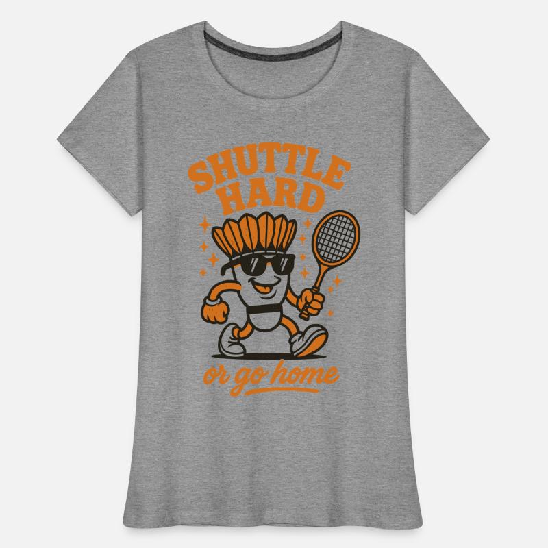 Shuttle Hard | Badminton Motivation Spruch Frauen Premium Bio T-Shirt