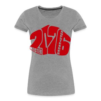 Champion and promoted team 2026 - Women's Premium Organic T-Shirt - heather grey - Front - Mia (176cm)