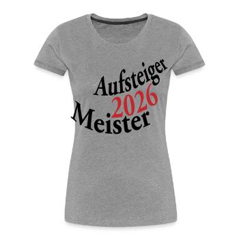 Champion and promoted team 2026 - Women's Premium Organic T-Shirt - heather grey - Front - Mia (176cm)