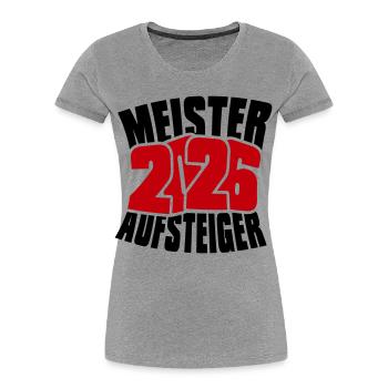 Champion and promoted team 2026 - Women's Premium Organic T-Shirt - heather grey - Front - Mia (176cm)