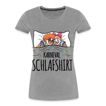 Chemise de nuit Carnival - T-shirt bio Premium Femme - gris chiné - Devant - Mia (176cm)