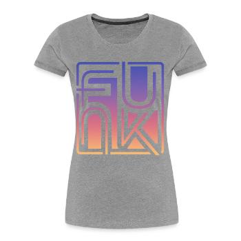 Funk Musik - Frauen Premium Bio T-Shirt - Grau meliert - Vorne - Mia (176cm)