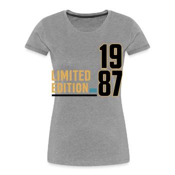 41st Birthday Vintage 1985 Limited - Women's Premium Organic T-Shirt - heather grey - Front - Mia (176cm)