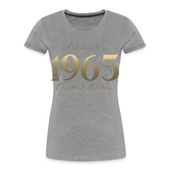 61st Birthday Gift Husband Wife March 1965 - Women's Premium Organic T-Shirt - heather grey - Front - Mia (176cm)