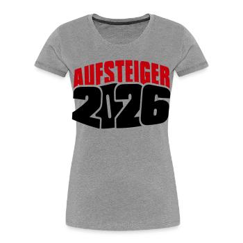 Promoted 2026 Promotion - Women's Premium Organic T-Shirt - heather grey - Front - Mia (176cm)