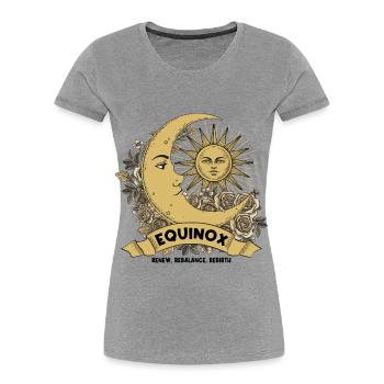 Equinox Renew Rebalance Rebirth Ostara Blessings - Women's Premium Organic T-Shirt - heather grey - Front - Mia (176cm)