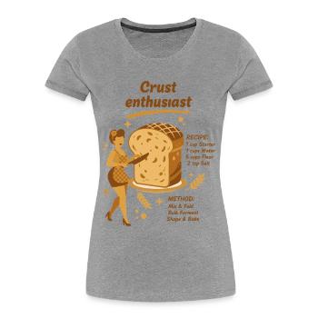 Sauerteig-Teig-Liebhaber Brotbacker - Frauen Premium Bio T-Shirt - Grau meliert - Vorne - Mia (176cm)