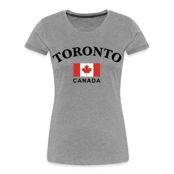 Toronto, Canada - Women's Premium Organic T-Shirt - heather grey - Front - Mia (176cm)