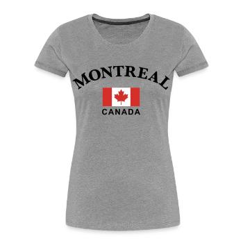 Montreal, Canada - Women's Premium Organic T-Shirt - heather grey - Front - Mia (176cm)