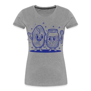 Sourdough Bread Baking Baker Sourdough Starter Jar - Frauen Premium Bio T-Shirt - Grau meliert - Vorne - Mia (176cm)