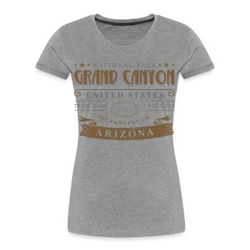 Nationalpark Grand Canyon, USA, Arizona - Frauen Premium Bio T-Shirt - Grau meliert - Vorne - Mia (176cm)
