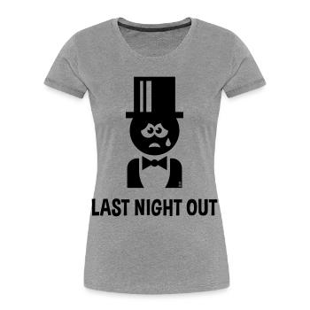 Bräutigam – Last Night Out (JGA / Polterabend / B) - Women's Premium Organic T-Shirt - heather grey - Front - Mia (176cm)