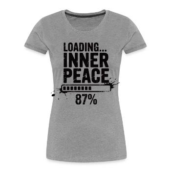 Loading Inner Peace - Sarcasm Stress Shirt - Women's Premium Organic T-Shirt - heather grey - Front - Mia (176cm)