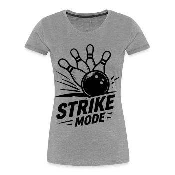 Bowling Strike Fashion Skittles Champion - T-shirt bio Premium Femme - gris chiné - Devant - Mia (176cm)