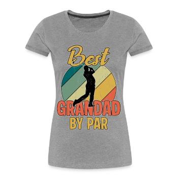 Retired Grandpa By Par Golfing - Women's Premium Organic T-Shirt - heather grey - Front - Mia (176cm)