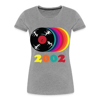 Vintage 2002 - Women's Premium Organic T-Shirt - heather grey - Front - Mia (176cm)