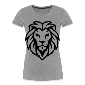 Lion orange Netherlands - Women's Premium Organic T-Shirt - heather grey - Front - Mia (176cm)