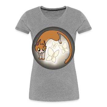 Whiskers of Light - Women's Premium Organic T-Shirt - heather grey - Front - Mia (176cm)