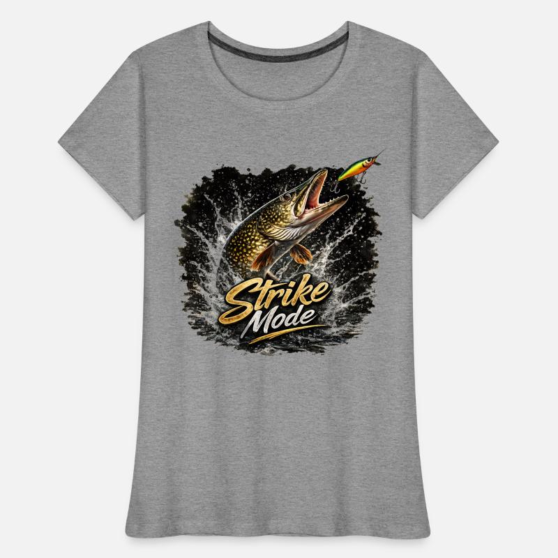 Strike Mode Pike – Predator Angelshirt Frauen Premium Bio T-Shirt