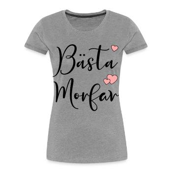 Schweden Bester Großvater - Frauen Premium Bio T-Shirt - Grau meliert - Vorne - Mia (176cm)